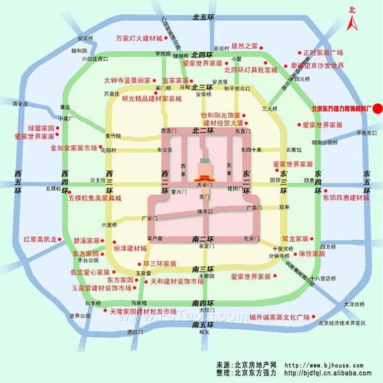 北京建材城分布地图图片